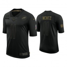 Philadelphia Eagles #11 Carson Wentz Black 2020 Salute to Service Limited Jersey