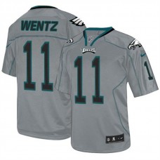 Philadelphia Eagles #11 Carson Wentz Gray Lights Out Jersey