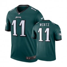 Philadelphia Eagles #11 Carson Wentz Green Legend Jersey