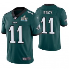 Philadelphia Eagles #11 Carson Wentz Green Super Bowl LII Champions Limited Jersey