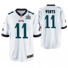 Philadelphia Eagles #11 Carson Wentz White Super Bowl LII Champions Game Jersey