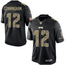 Philadelphia Eagles #12 Randall Cunningham Salute To Service Black Jersey