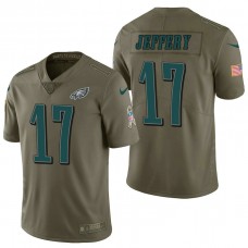 Philadelphia Eagles #17 Alshon Jeffery Olive 2017 Salute to Service Limited Jersey