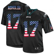 Philadelphia Eagles #17 Nelson Agholor Black USA Flag Fashion Jersey