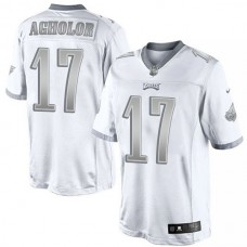 Philadelphia Eagles #17 Nelson Agholor White Platinum Limited Jersey