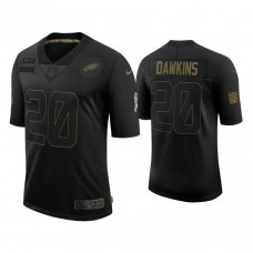 Philadelphia Eagles #20 Brian Dawkins Black 2020 Salute to Service Limited Jersey