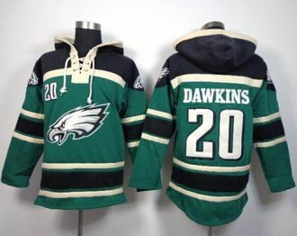 Philadelphia Eagles #20 Brian Dawkins Midnight Green Sawyer Hooded Sweatshirt NFL Hoodie