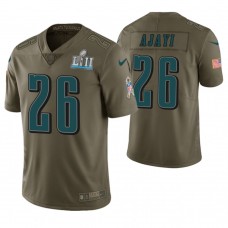 Philadelphia Eagles #26 Jay Ajayi Olive Super Bowl LII Champions Salute to Service Jersey