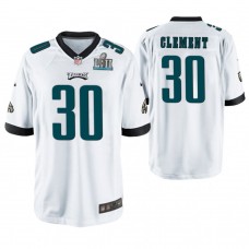 Philadelphia Eagles #30 Corey Clement White Super Bowl LII Champions Game Jersey