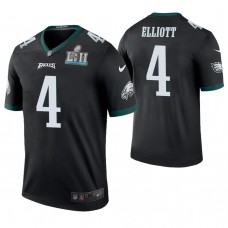 Philadelphia Eagles #4 Jake Elliott Black Super Bowl LII Champions Color Rush Legend Jersey