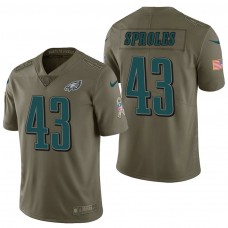 Philadelphia Eagles #43 Darren Sproles Olive 2017 Salute to Service Limited Jersey