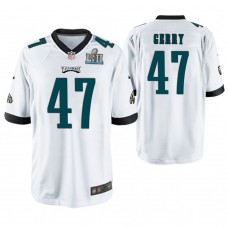 Philadelphia Eagles #47 Nathan Gerry White Super Bowl LII Champions Game Jersey