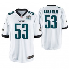 Philadelphia Eagles #53 Nigel Bradham White Super Bowl LII Champions Game Jersey