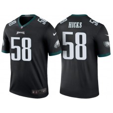 Philadelphia Eagles #58 Jordan Hicks Black Color Rush Legend Jersey