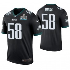 Philadelphia Eagles #58 Jordan Hicks Black Super Bowl LII Champions Color Rush Legend Jersey