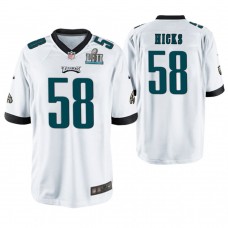 Philadelphia Eagles #58 Jordan Hicks White Super Bowl LII Champions Game Jersey
