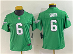 Philadelphia Eagles #6 DeVonta Smith Women's Kelly Green Vapor F.U.S.E. Limited Jersey