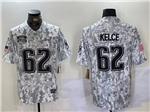 Philadelphia Eagles #62 Jason Kelce Arctic Camo 2024 Salute To Service Limited Jersey