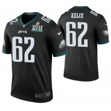 Philadelphia Eagles #62 Jason Kelce Black Super Bowl LII Champions Color Rush Legend Jersey