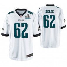 Philadelphia Eagles #62 Jason Kelce White Super Bowl LII Champions Game Jersey