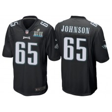 Philadelphia Eagles #65 Lane Johnson Black Super Bowl LII Bound Game Jersey