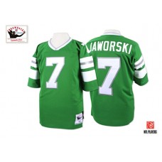 Philadelphia Eagles #7 Ron Jaworski Green Authentic Throwback Jersey