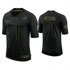 Philadelphia Eagles #71 Jason Peters Black 2020 Salute to Service Limited Jersey