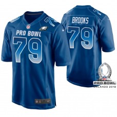 Philadelphia Eagles #79 Brandon Brooks Royal Game Jersey 2019 Pro Bowl NFC
