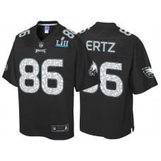 Philadelphia Eagles #86 Zach Ertz Black Super Bowl LII Fashion Jersey