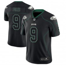 Philadelphia Eagles #9 Nick Foles 2018 Lights Out Color Rush Limited Black Jersey