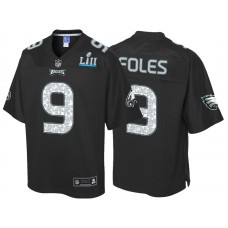 Philadelphia Eagles #9 Nick Foles Black Super Bowl LII Fashion Jersey