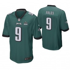 Philadelphia Eagles #9 Nick Foles Midnight Green Super Bowl LII Champions Patch Game Jersey