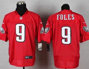 Philadelphia Eagles #9 Nick Foles Red NFL Elite QB Practice Jersey