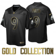 Philadelphia Eagles #9 Nick Foles Super Bowl 50th Black Gold Collection Jersey