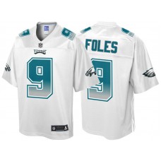 Philadelphia Eagles #9 Nick Foles White Fade Fashion Jersey