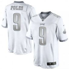 Philadelphia Eagles #9 Nick Foles White Platinum Limited Jersey