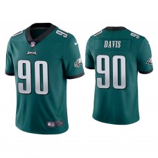 Philadelphia Eagles #90 Jordan Davis Green Vapor Limited 2022 NFL Draft Jersey