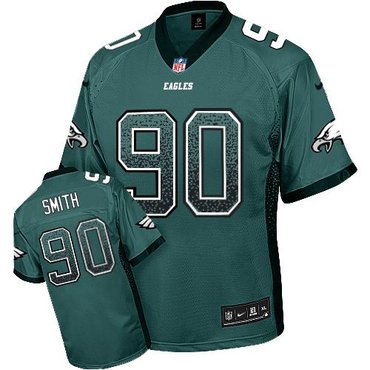 Philadelphia Eagles #90 Marcus Smith Midnight Green Team Color NFL Elite Drift Fashion Jersey