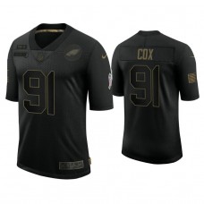 Philadelphia Eagles #91 Fletcher Cox Black 2020 Salute to Service Limited Jersey