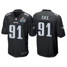 Philadelphia Eagles #91 Fletcher Cox Black Super Bowl LII Bound Game Jersey