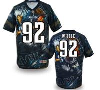 Philadelphia Eagles #92 WHITE Men's Stitched NFL Elite Fanatical Version Jersey (1)