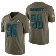 Philadelphia Eagles #96 Derek Barnett Olive 2017 Salute to Service Limited Jersey