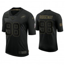 Philadelphia Eagles #98 Hassan Ridgeway Black 2020 Salute to Service Limited Jersey