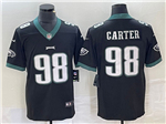 Philadelphia Eagles #98 Jalen Carter Black Vapor Limited Jersey