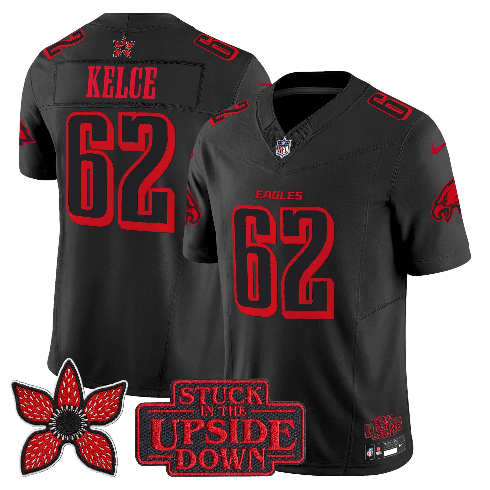 Philadelphia Eagles ‘Stranger Things Edition’ Vapor Limited Jersey – All Stitched Jason Kelce