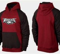 Philadelphia Eagles Authentic Logo Pullover Hoodie Burgundy Red & Black