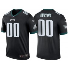 Philadelphia Eagles Black Color Rush Legend Customized Jersey