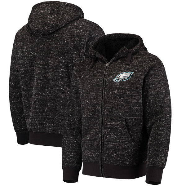Philadelphia Eagles G III Sports By Carl Banks Discovery Sherpa Full Zip Jacket Heathered Black