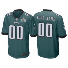 Philadelphia Eagles Green Super Bowl LII Bound Game Customized Jersey