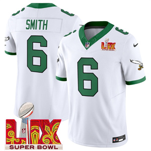 Philadelphia Eagles Kelly Green Super Bowl LIX Patch Vapor Limited Football Jersey - All Stitched Kelly White DeVonta Smith